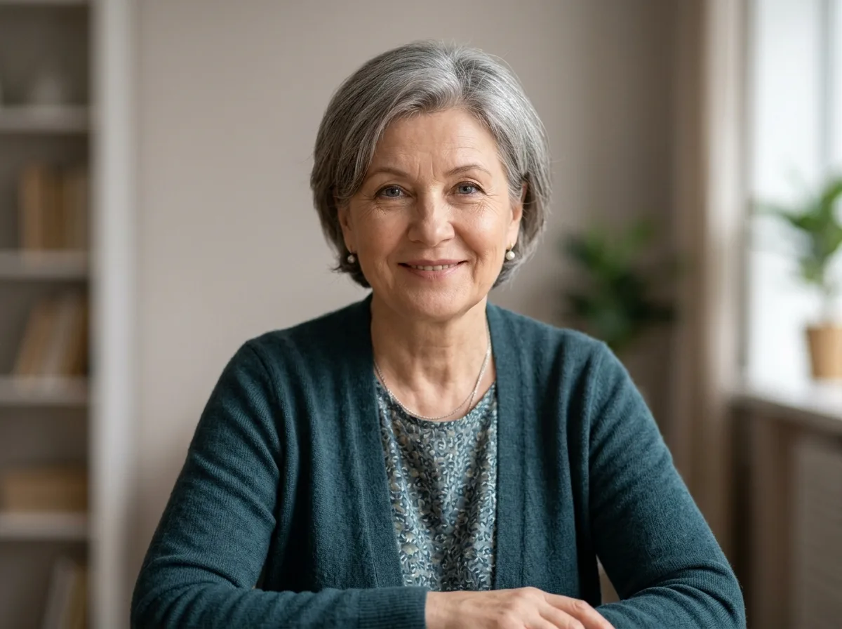 Аватар Ирины Викторовны — женщина 55-65 лет, спокойное выражение, нейтральный фон